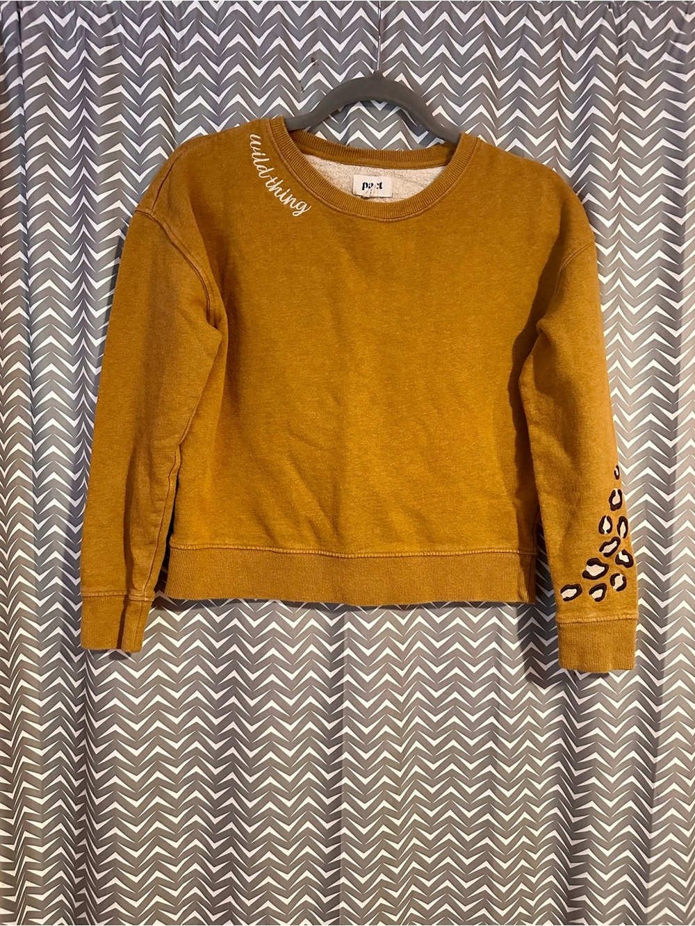 pact | Wild Thing Crew Neck Sweatshirt, Size XS